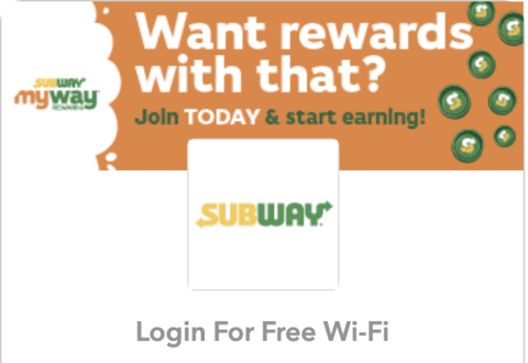 Subway captive portal — built on MyWiFi