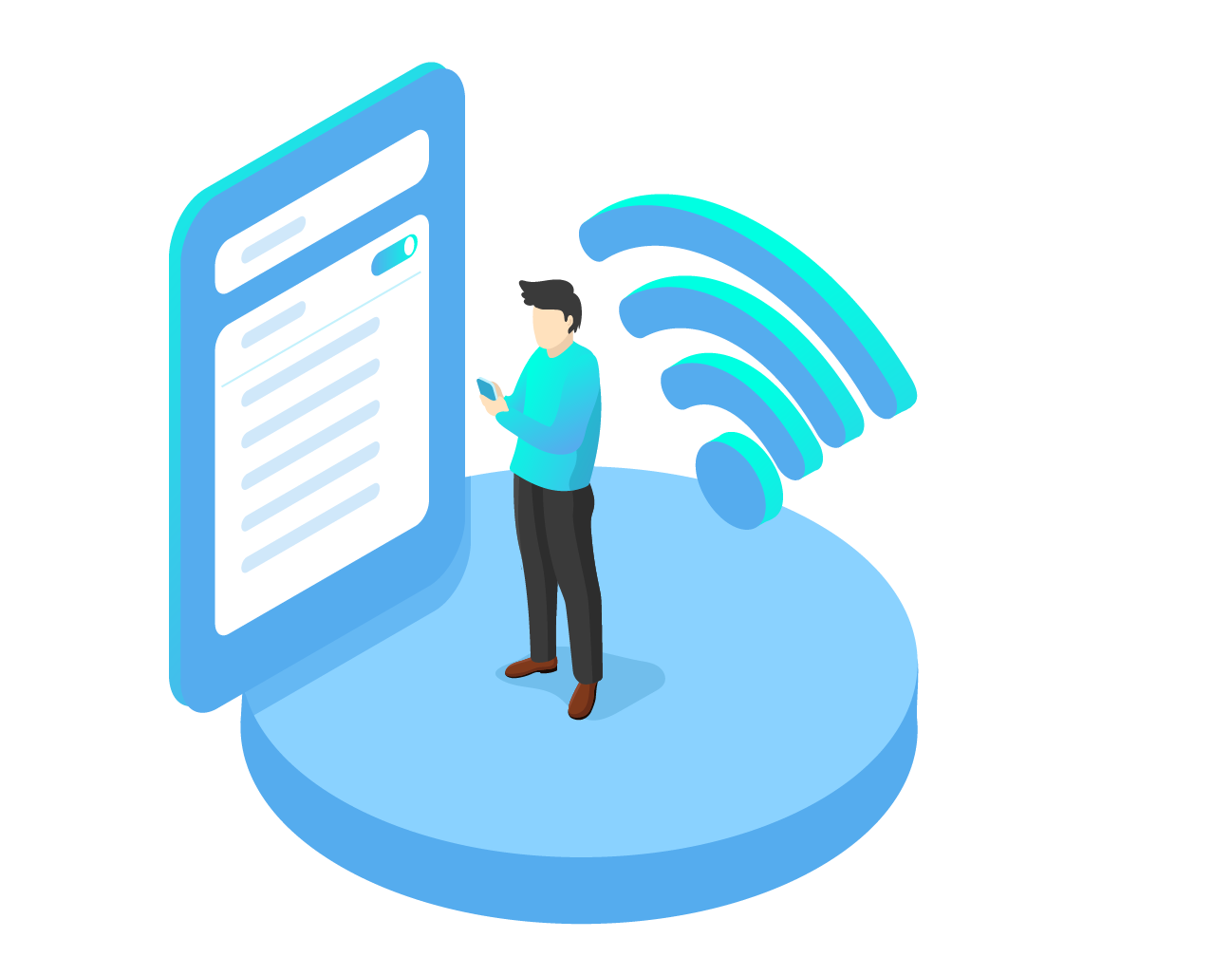Marketing wifi. Вай фай маркетинг. общественные wifi сети. технология wi-fi. wifi illustration.